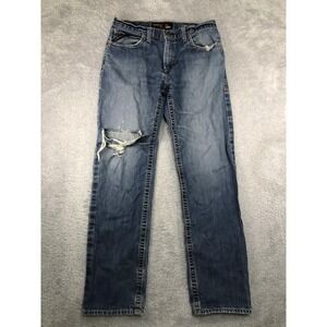 Ariat Jeans Mens 37x36 (Tag 35x36) Blue FR M3 Loose CAT2 2112 Distressed